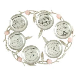 Seder Plates|Godinger Hyaline Pink Seder Plate