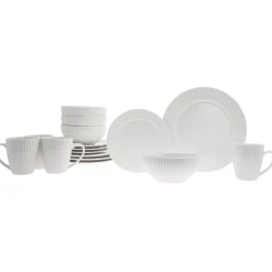 Fine Dinnerware|Godinger Inventure Porcelain 16 Piece Dinnerware Set, Service For 4
