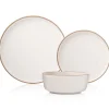 Everyday Dinnerware|Godinger Inwood White Speckled Stoneware 12 Piece Dinnerware Set, Service for 4