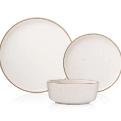 Everyday Dinnerware|Godinger Inwood White Speckled Stoneware 12 Piece Dinnerware Set, Service for 4