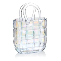 Vases|Godinger Iridescent Quilted Handbag Vase