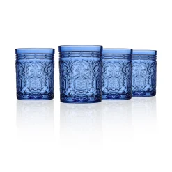 Dof & Highball|Godinger Jax Blue Double Old Fashion, Set of 4