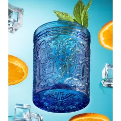 Dof & Highball|Godinger Jax Blue Double Old Fashion, Set of 4