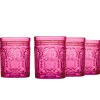 Dof & Highball|Godinger Jax Hot Pink Double Old Fashion, Set of 4