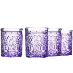Dof & Highball|Godinger Jax Lavender Double Old Fashion, Set of 4