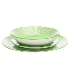 Everyday Dinnerware|Godinger Laura Green Porcelain 12 Piece Dinnerware Set, Service For 4