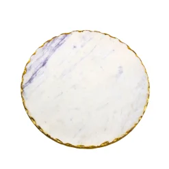 Specialty Serving|Godinger Lavi Marble Gold Organic Edge Lazy Susan