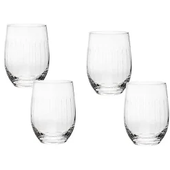 Stemless|Godinger Lincoln Stemless Wine Glass, Set of 4
