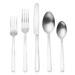 Flatware Sets|Godinger Lola Matte 18/0 Stainless Steel 20 Piece Flatware Set, Service For 4