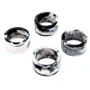 Napkin Rings|Godinger Lucente Black & White Resin Napkin Ring Set
