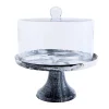 Cake Stands|Specialty Serving|Godinger Lucente Black & White Resin Cake Stand & Dome