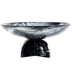 Specialty Serving|Serving Bowls|Godinger Lucente Black & White Resin Fruit Bowl