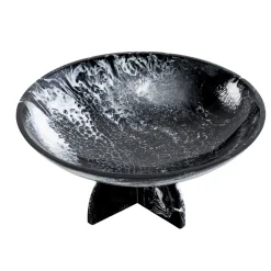 Specialty Serving|Serving Bowls|Godinger Lucente Black & White Resin Fruit Bowl