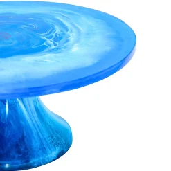 Cake Stands|Specialty Serving|Godinger Lucente Blue Resin Cake Stand