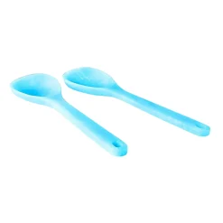Salad Servers|Godinger Lucente Resin Matte Blue Salad Server Set