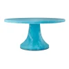 Cake Stands|Specialty Serving|Godinger Lucente Resin Matte Blue Cake Stand