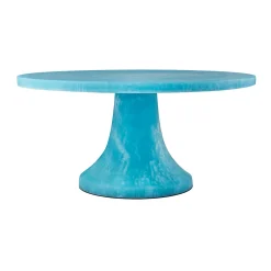 Cake Stands|Specialty Serving|Godinger Lucente Resin Matte Blue Cake Stand