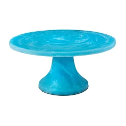 Cake Stands|Specialty Serving|Godinger Lucente Resin Matte Blue Cake Stand