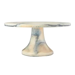 Cake Stands|Specialty Serving|Godinger Lucente Resin Matte Limestone Cake Stand