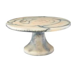 Cake Stands|Specialty Serving|Godinger Lucente Resin Matte Limestone Cake Stand