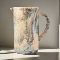 Pitchers|Godinger Lucente Resin Matte Limestone Beverage Pitcher