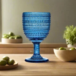 Wine & Champagne|Godinger Lumina Blue Goblet, Set of 4