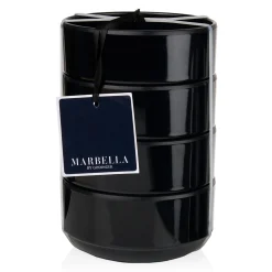 Outdoor Dinnerware|Godinger Marbella Black Stacking Melamine Cereal Bowl, Set of 4