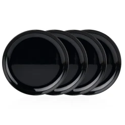 Outdoor Dinnerware|Godinger Marbella Black Stacking Melamine Salad Plate, Set of 4