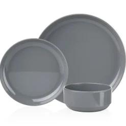 Outdoor Dinnerware|Godinger Marbella Grey Stacking Melamine Salad Plate, Set of 4