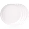 Outdoor Dinnerware|Godinger Marbella White Stacking Melamine Dinner Plate, Set of 4