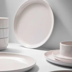 Outdoor Dinnerware|Godinger Marbella White Stacking Melamine Salad Plate, Set of 4