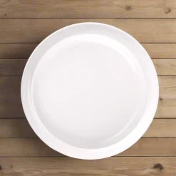 Outdoor Dinnerware|Godinger Marbella White Stacking Melamine Salad Plate, Set of 4