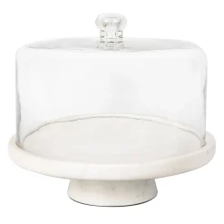 Cake Stands|Godinger Marble Footed Cake Stand With Dome