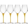 Wine & Champagne|Godinger Marcella Gold Stem White Wine, Set of 4
