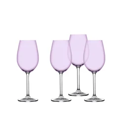 Wine & Champagne|Godinger Meridian Lilac White Wine Glass, Set of 4