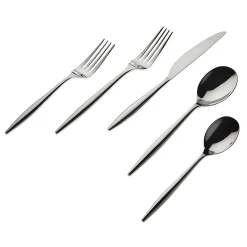 Flatware Sets|Godinger Milano Mirror 18/10 Stainless Steel 20 Piece Flatware Set, Service For 4