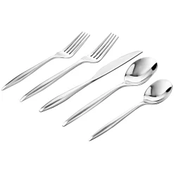 Flatware Sets|Godinger Milano Satin 18/10 Stainless Steel 20 Piece Flatware Set, Service For 4