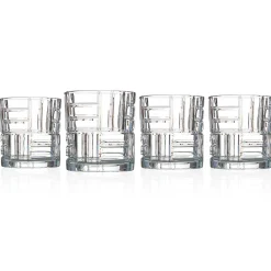 Dof & Highball|Godinger Mosaic Double Old Fashion Glass, Set of 4