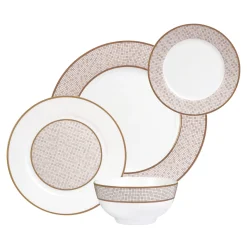 Fine Dinnerware|Godinger Mossaic Bone China 16 Piece Dinnerware Set, Service for 4