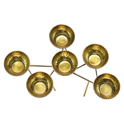 Specialty Serving|Godinger Munro Black & Gold Hammered Appetizer Server