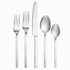 Flatware Sets|Godinger Opus Mirrored 18/10 Stainless Steel 20 Piece Flatware Set, Service For 4
