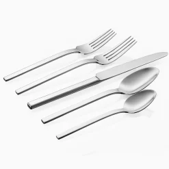 Flatware Sets|Godinger Opus Mirrored 18/10 Stainless Steel 20 Piece Flatware Set, Service For 4