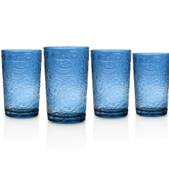 Dof & Highball|Godinger Paisley Blue Highball, Set of 4