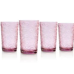 Dof & Highball|Godinger Paisley Blush Highball, Set of 4