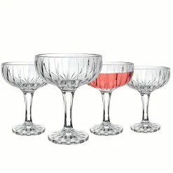 Martini & Coupes|Godinger Parallels Coupe, Set of 4