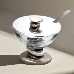 Honey & Jam Jars|Godinger Pebble Gunmetal Jam Jar