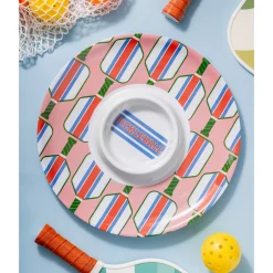 Outdoor Dinnerware|Godinger Pickle Ball Melamine Chip-n-Dip