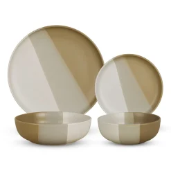 Everyday Dinnerware|Godinger Piermont Natural 16 Piece Dinnerware Set, Service For 4