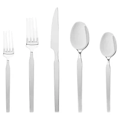 Flatware Sets|Godinger Podium Mirrored 18/10 Stainless Steel 20 Piece Flatware Set, Service For 4
