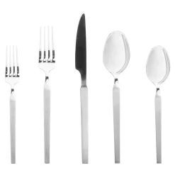 Flatware Sets|Godinger Podium Satin 18/10 Stainless Steel 20 Piece Flatware Set, Service For 4